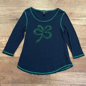 Style & Co Women’s Saint Patrick’s Day Shamrock shirt - Size M